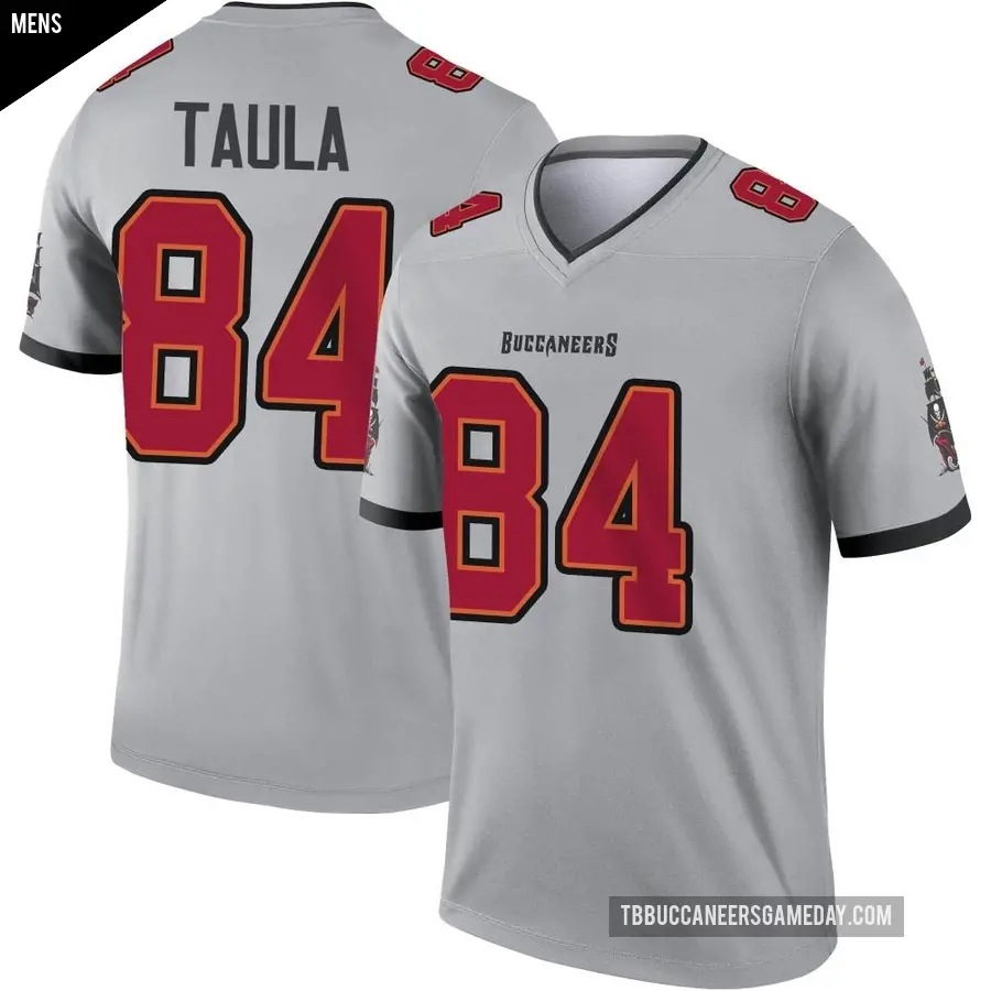 Men's Tampa Bay Buccaneers ＃84 Tanner Taula Gray Legend Inverted Jersey