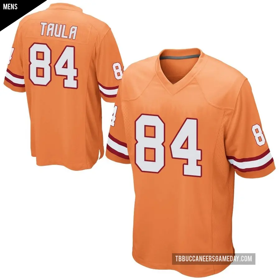 Men's Tampa Bay Buccaneers ＃84 Tanner Taula Orange Game Alternate Jersey