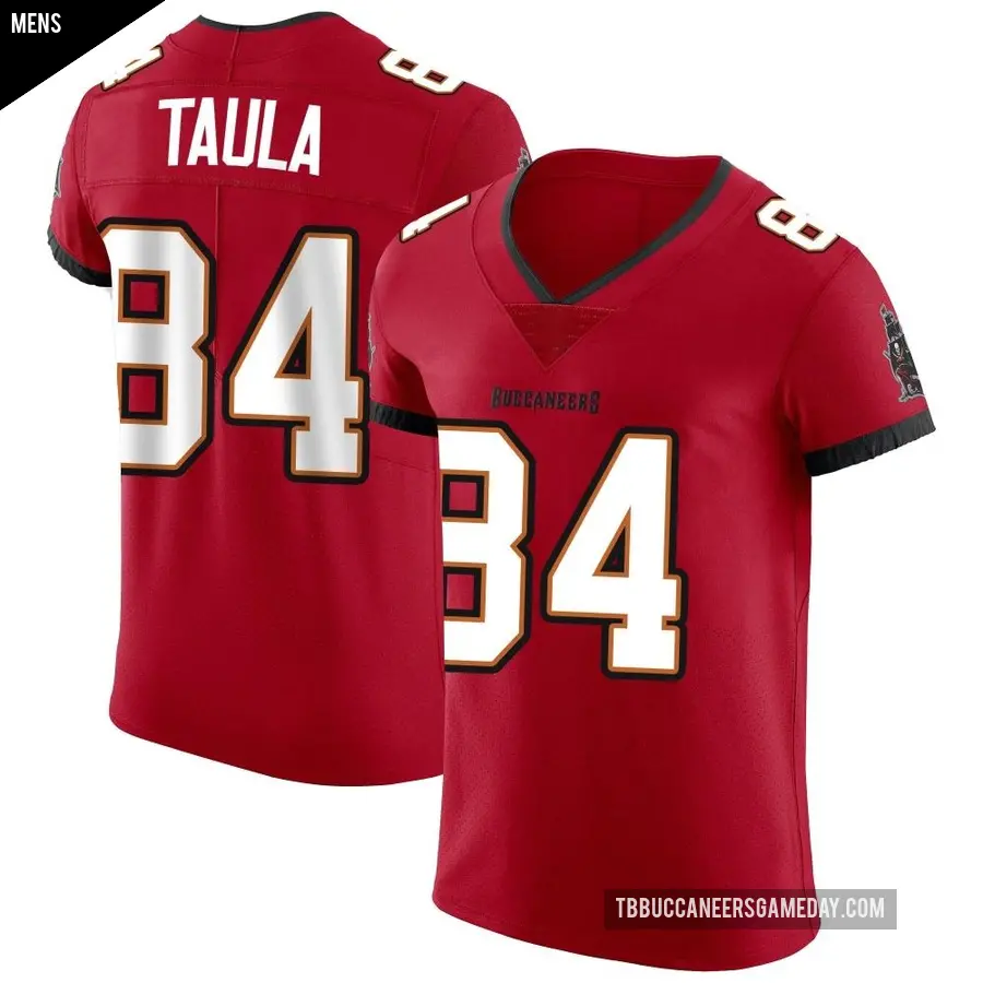 Men's Tampa Bay Buccaneers ＃84 Tanner Taula Red Elite Vapor Jersey