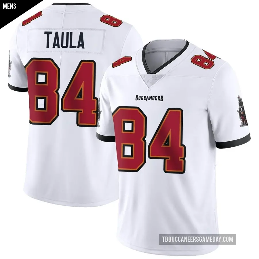 Men's Tampa Bay Buccaneers ＃84 Tanner Taula White Limited Vapor Untouchable Jersey