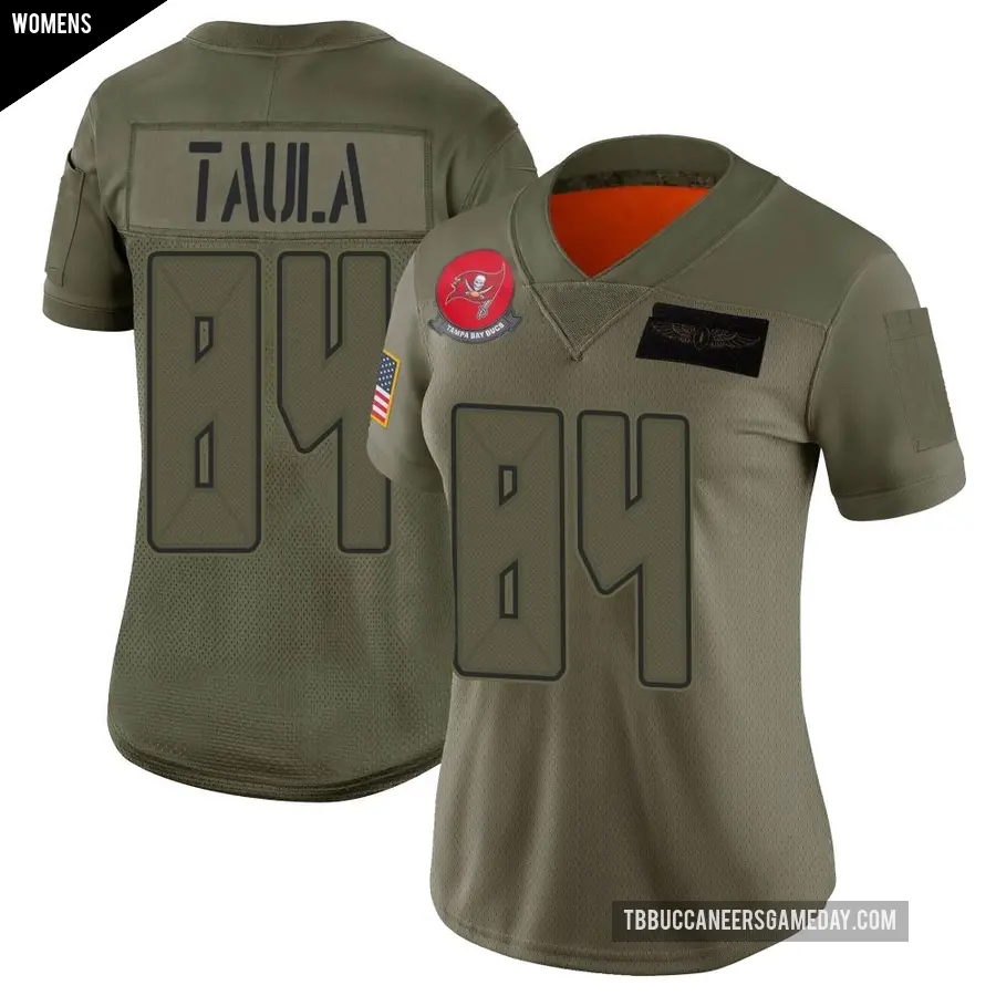 Women's Tampa Bay Buccaneers ＃84 Tanner Taula Camo Limited 2019 Salute to Service Jersey