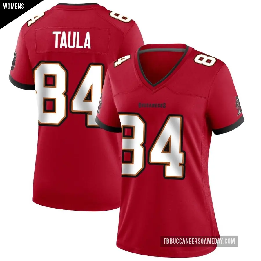 Women's Tampa Bay Buccaneers ＃84 Tanner Taula Red Game Team Color Jersey