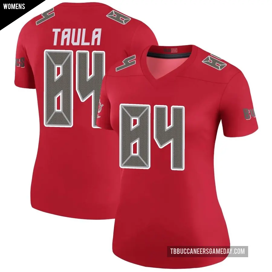 Women's Tampa Bay Buccaneers ＃84 Tanner Taula Red Legend Color Rush Jersey