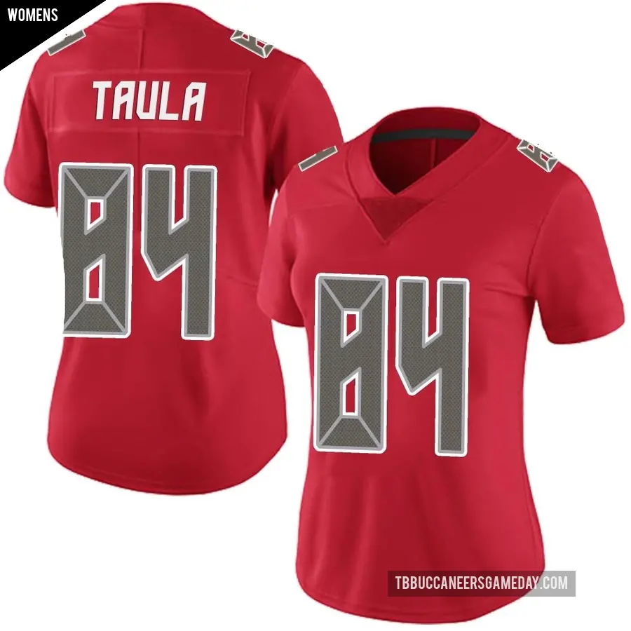 Women's Tampa Bay Buccaneers ＃84 Tanner Taula Red Limited Team Color Vapor Untouchable Jersey