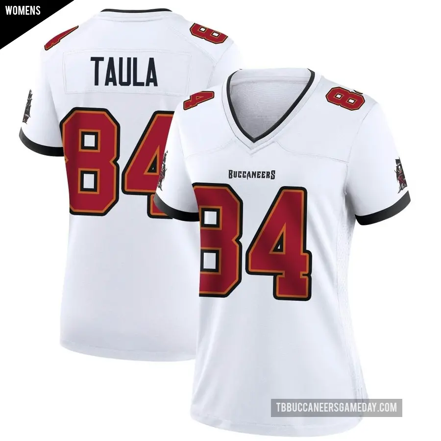Women's Tampa Bay Buccaneers ＃84 Tanner Taula White Game Jersey