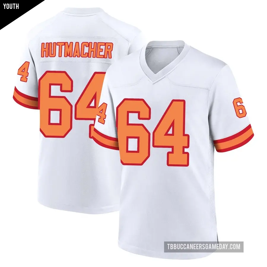 Youth Tampa Bay Buccaneers ＃64 Nash Hutmacher White Game '76 Jersey
