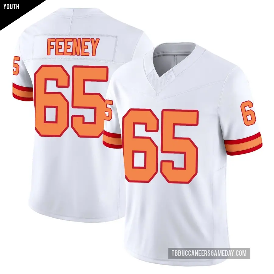 Youth Tampa Bay Buccaneers ＃65 Dan Feeney White Limited '76 Vapor F.U.S.E. Jersey