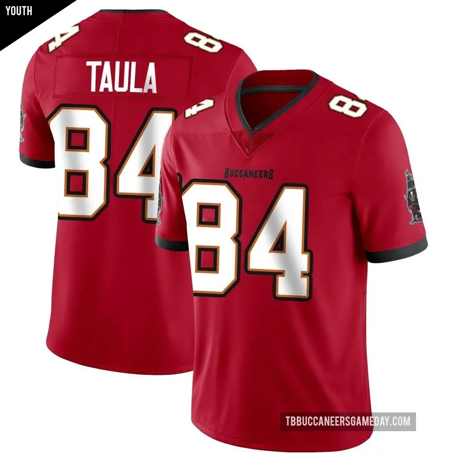 Youth Tampa Bay Buccaneers ＃84 Tanner Taula Red Limited Team Color Vapor Untouchable Jersey